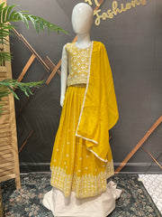 Girls Yellow Lehanga set