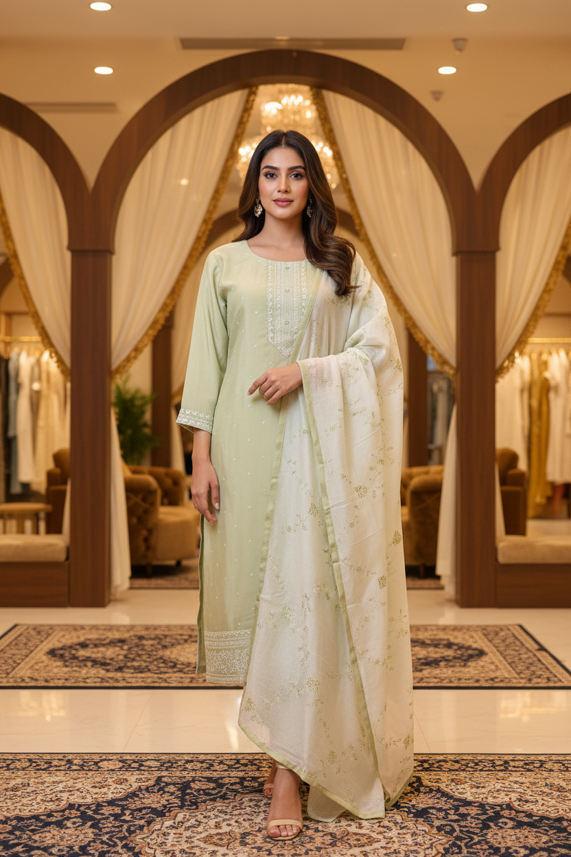 Women’s Plus Size Pastel Sets Kurti Set