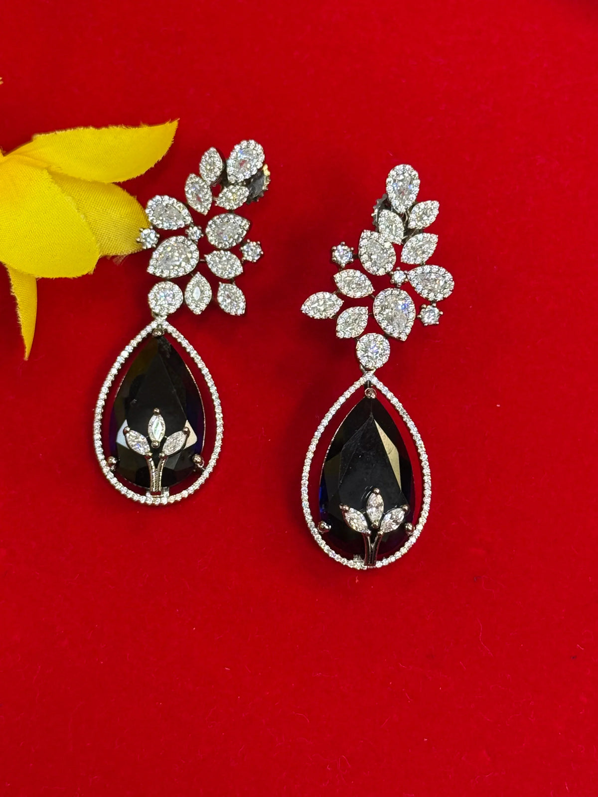 Statement Earrings- Silver Finish Earrings