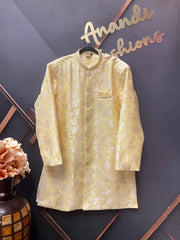 Plus Size Party Wear Yellow Men’s wear  Sherwani set