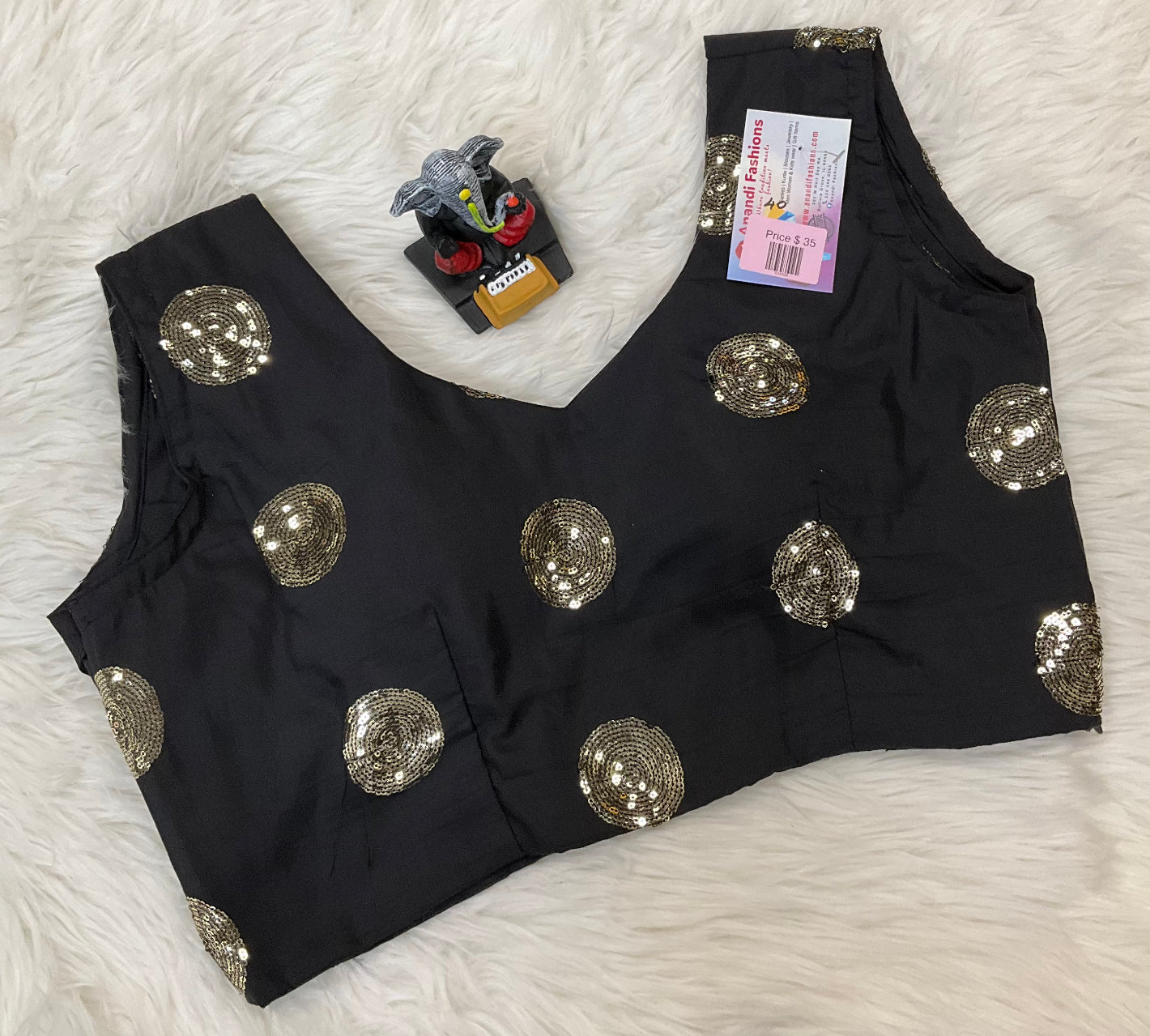 Sleeveless Blouse - Stylish and Elegant blouse with Flower Patter image 0