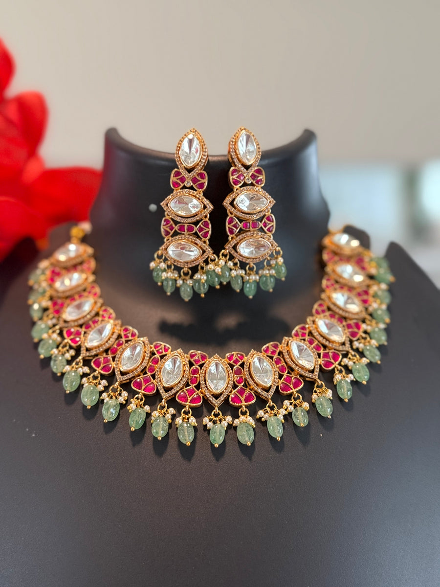 Jadau Kundan Necklace Set