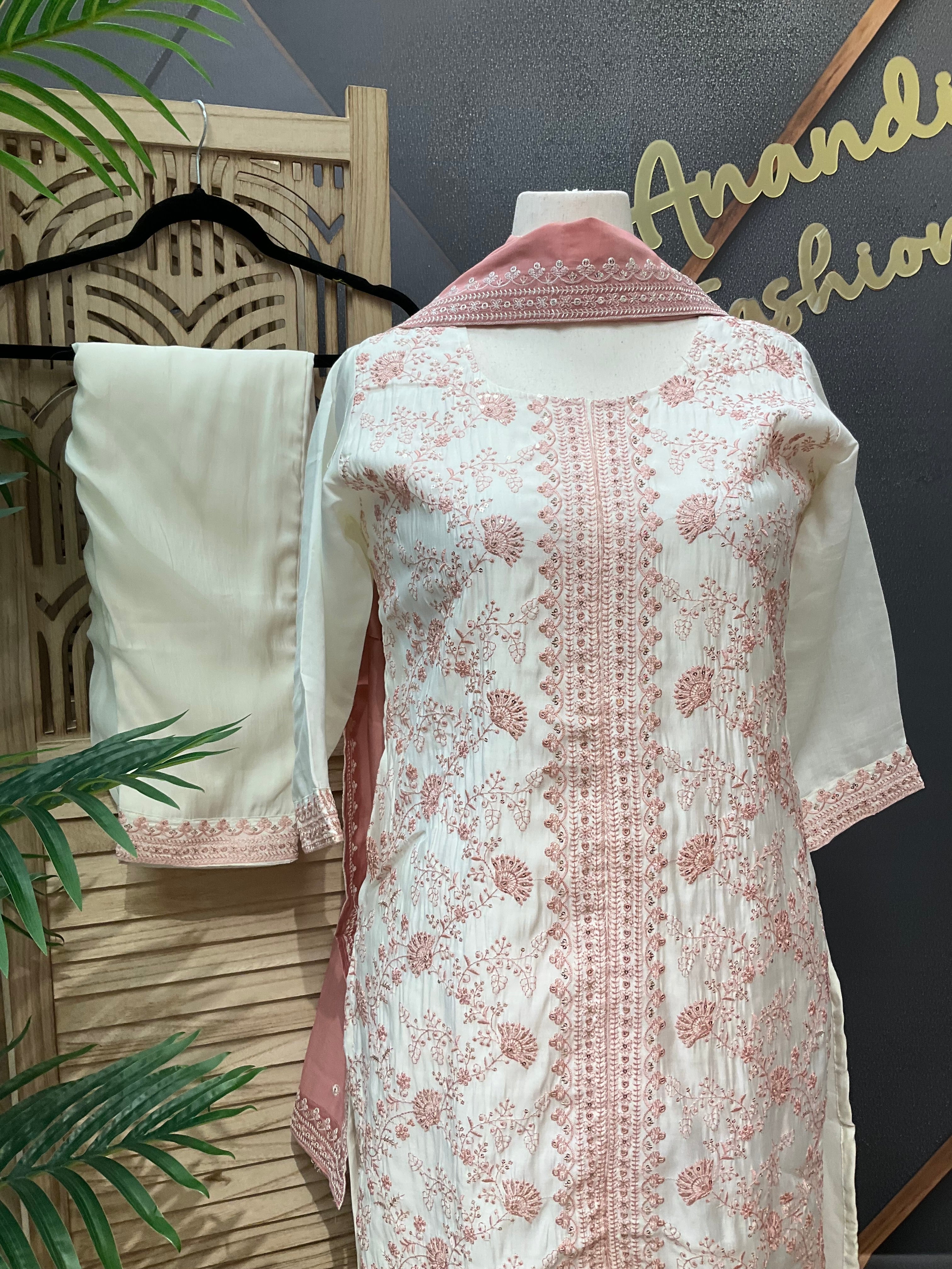 Party Wear Embroidery Work Kurti sets