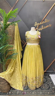 Yellow Designer Lehanga set