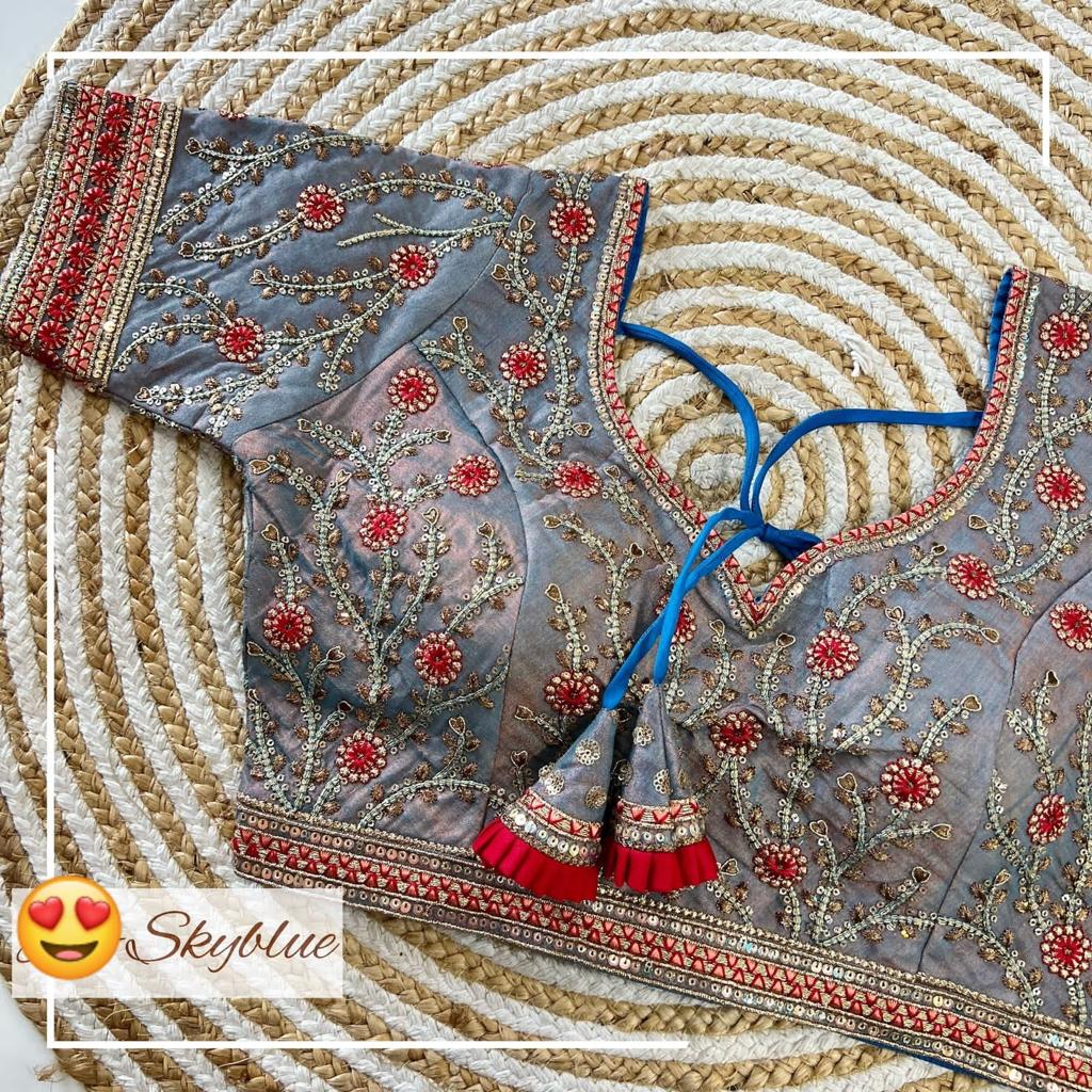 Vibrant Ready made Work Blouse image 4