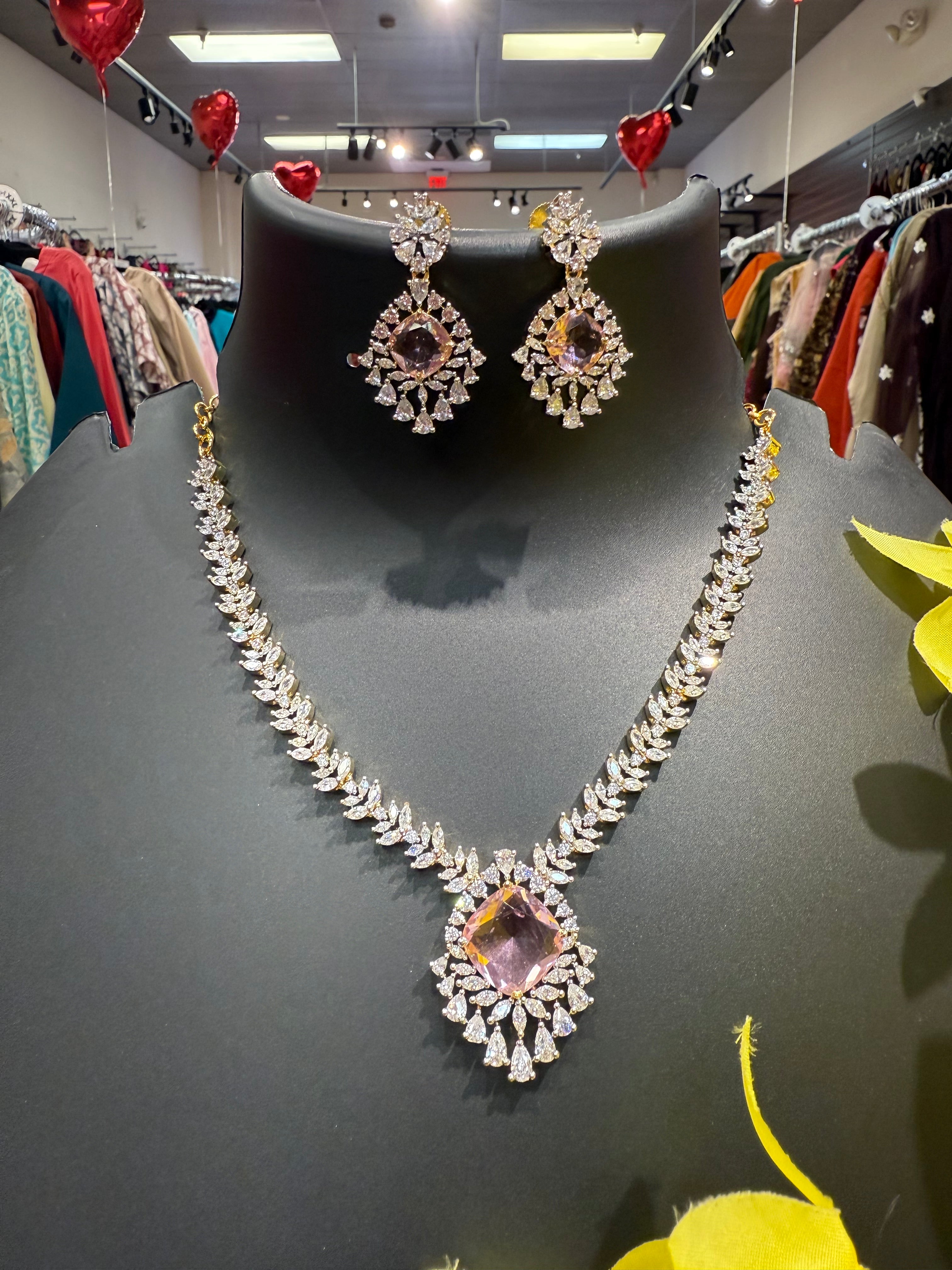 Party Wear CZ Necklace set