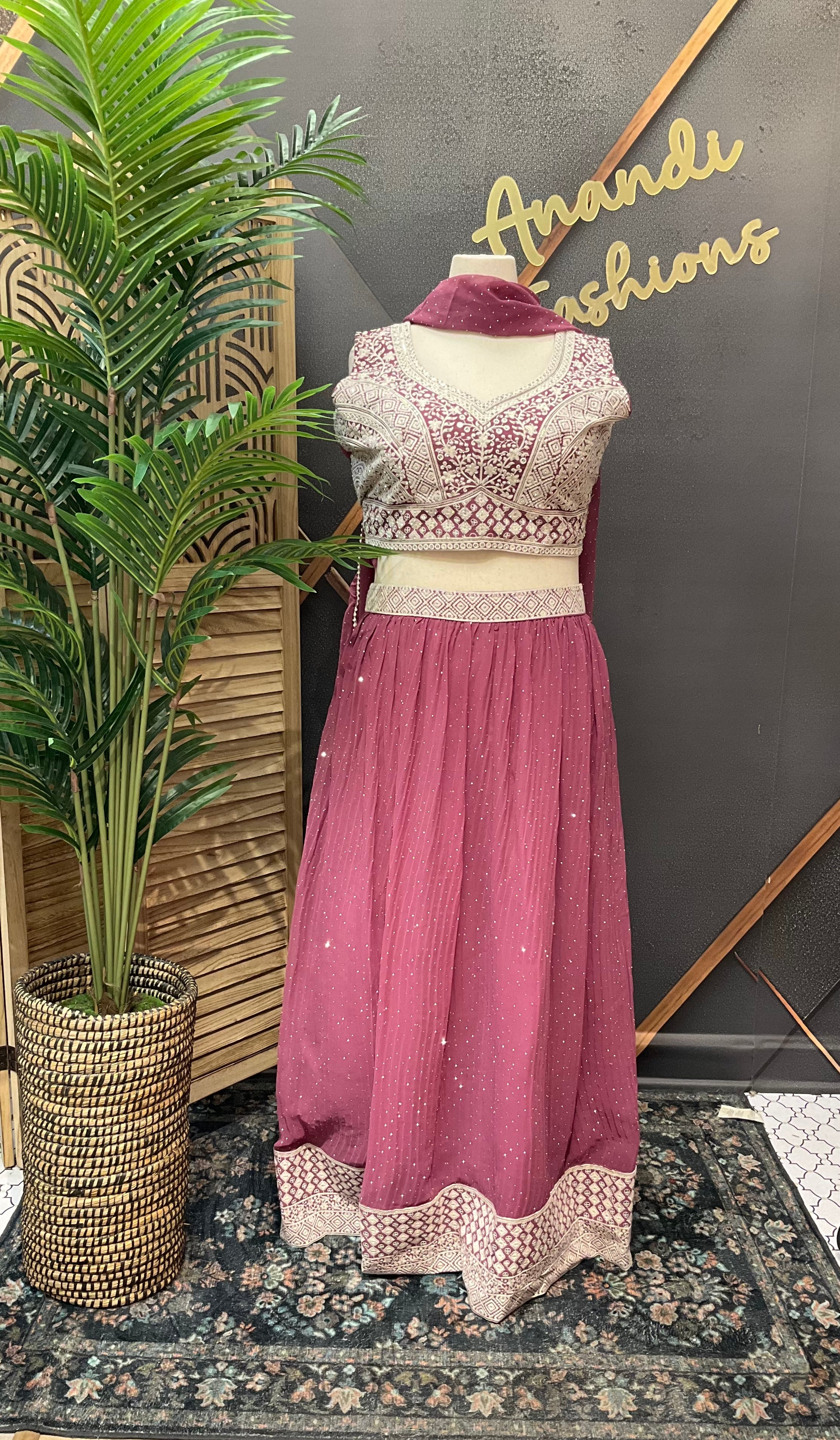 Plus Size  -Georgette Lehenga set - Size 50