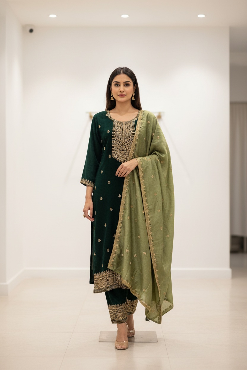 Party Wear Chudidhar/Kurti Set