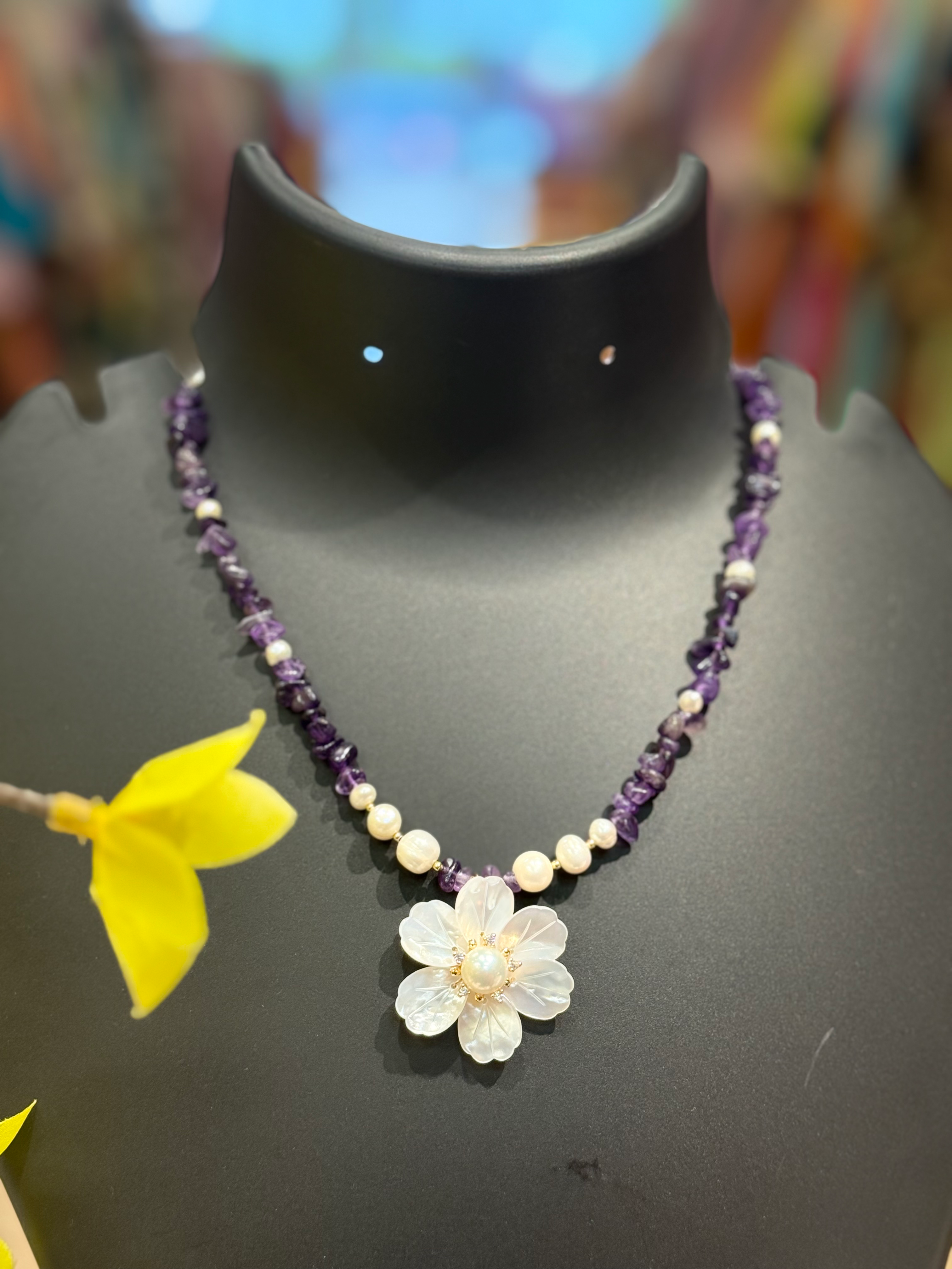 Fancy Mala with Real Pearls & shells image 4