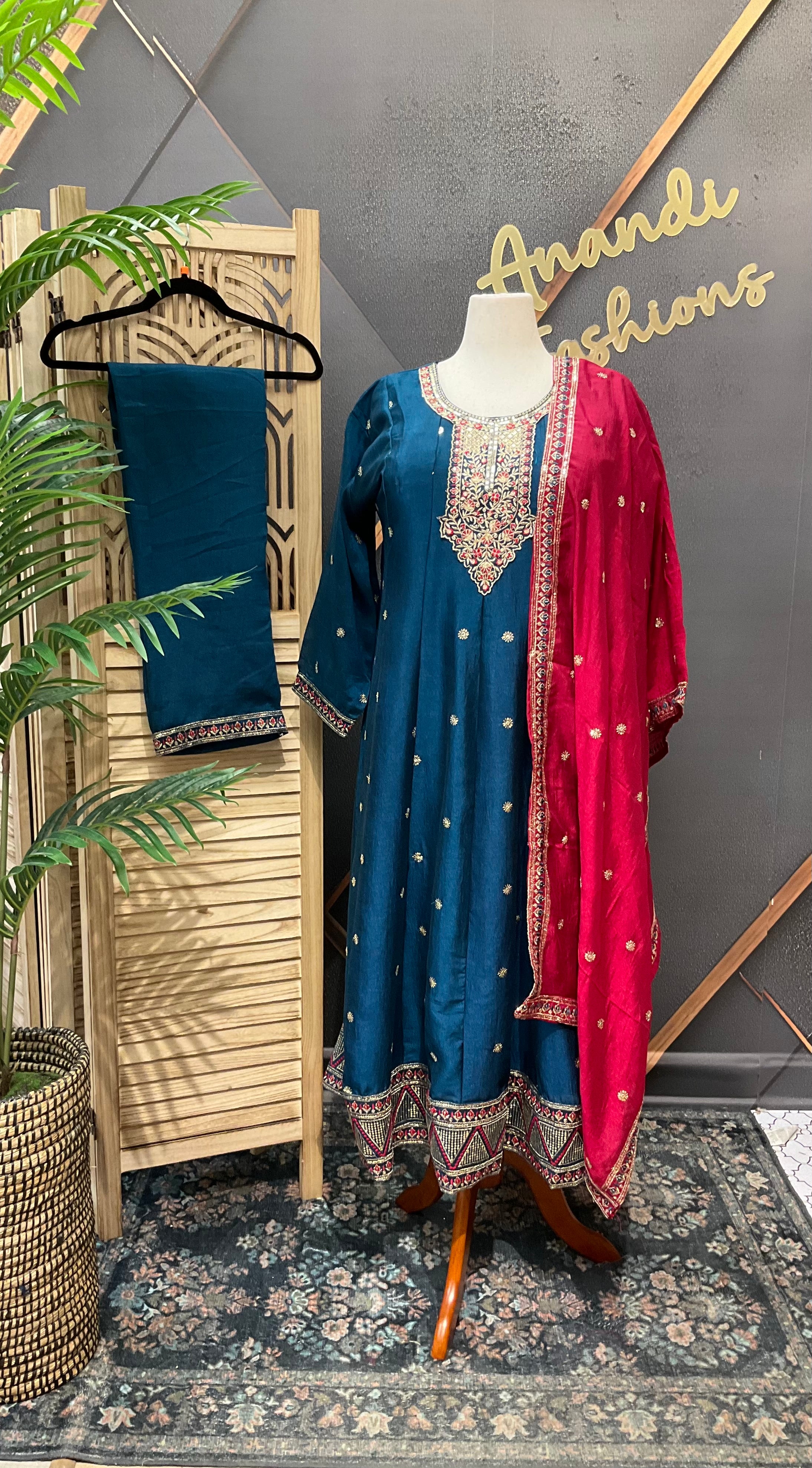 Size 52 - Plus size dresses Anarkali Party Wear Kurti sets