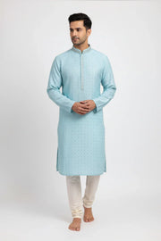 Men’s Aqua Blue Kurta Set