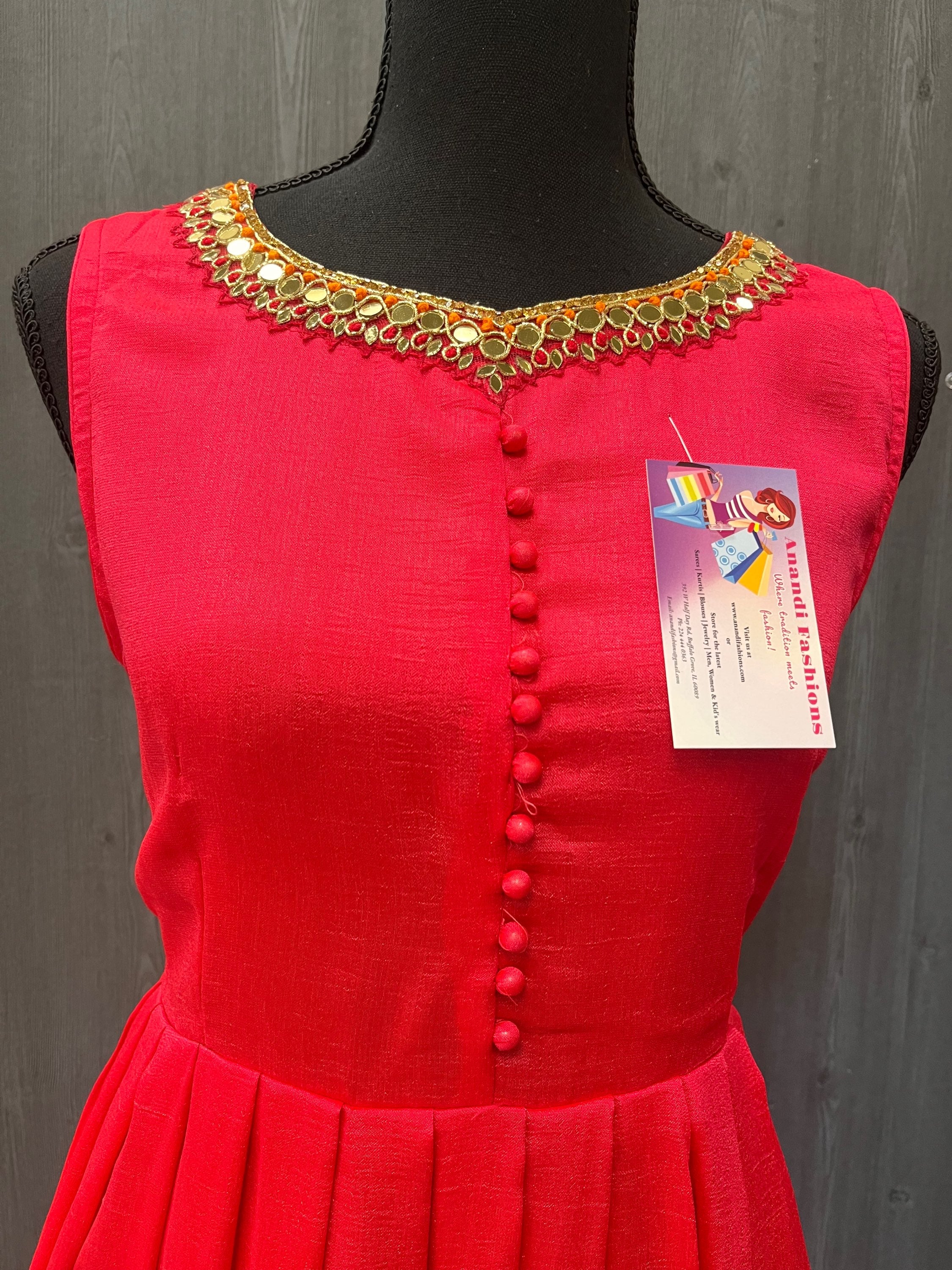 Size 40-Long Kurti - Vibrant Pink Kurti for the Bold and Stylish Woman image 1