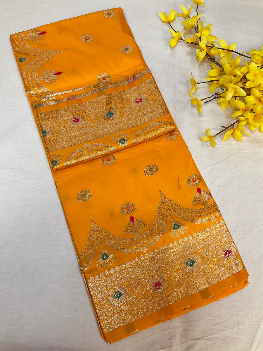 Silk Saree with Meenakari Weaving
