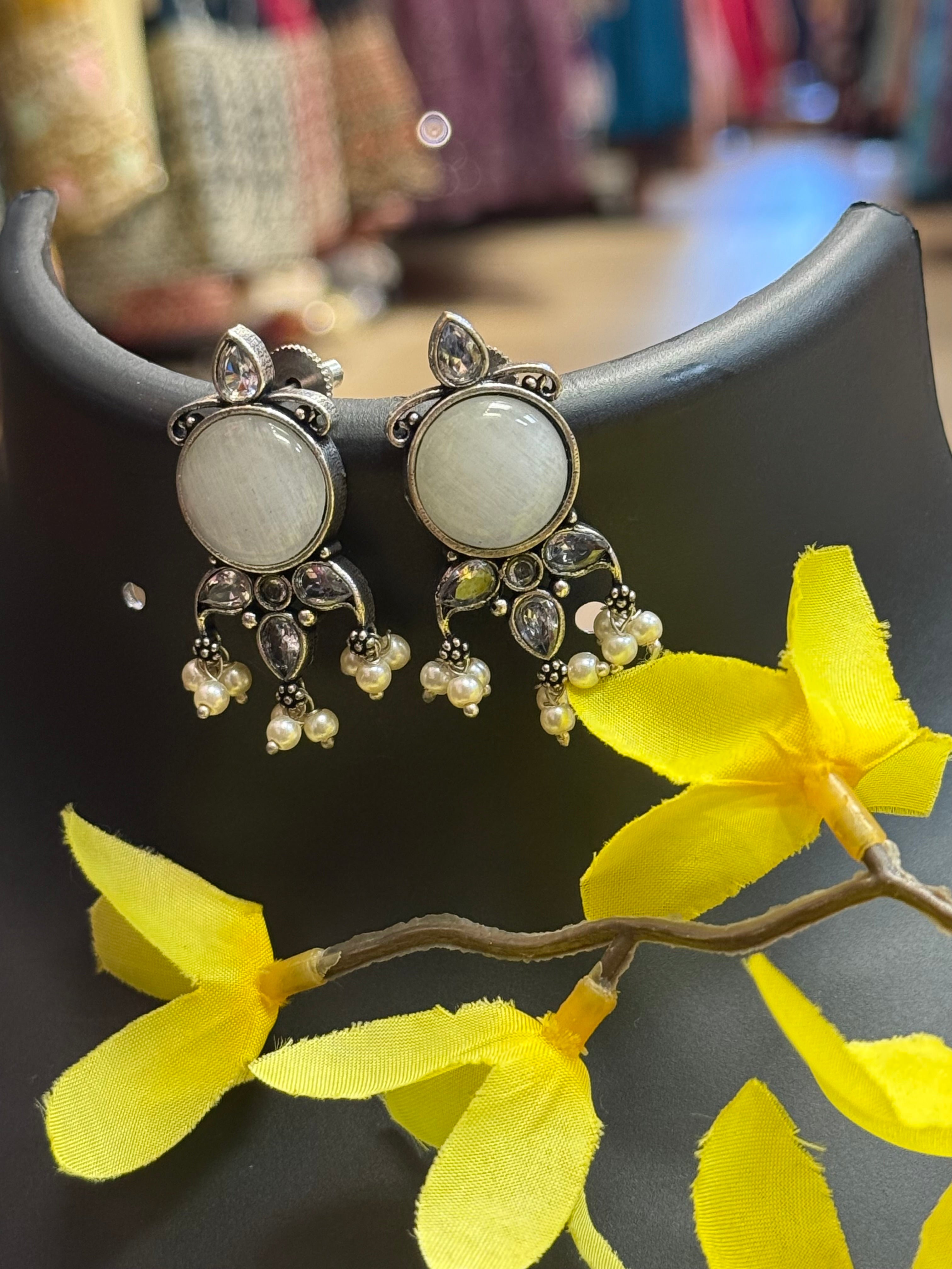 Colorful - German Silver Earrings