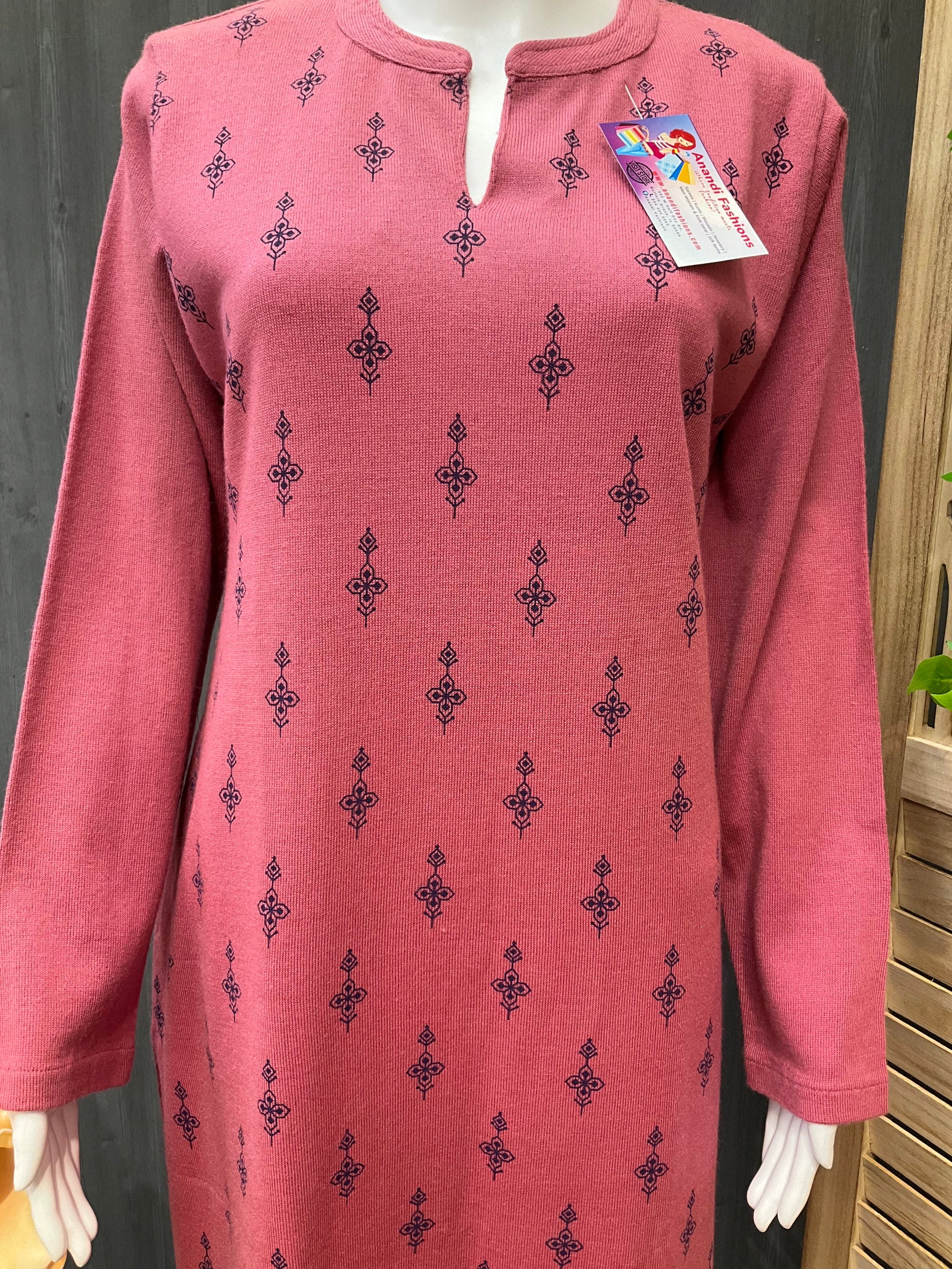 Woolen/Sweater kurti with side pockets image 2