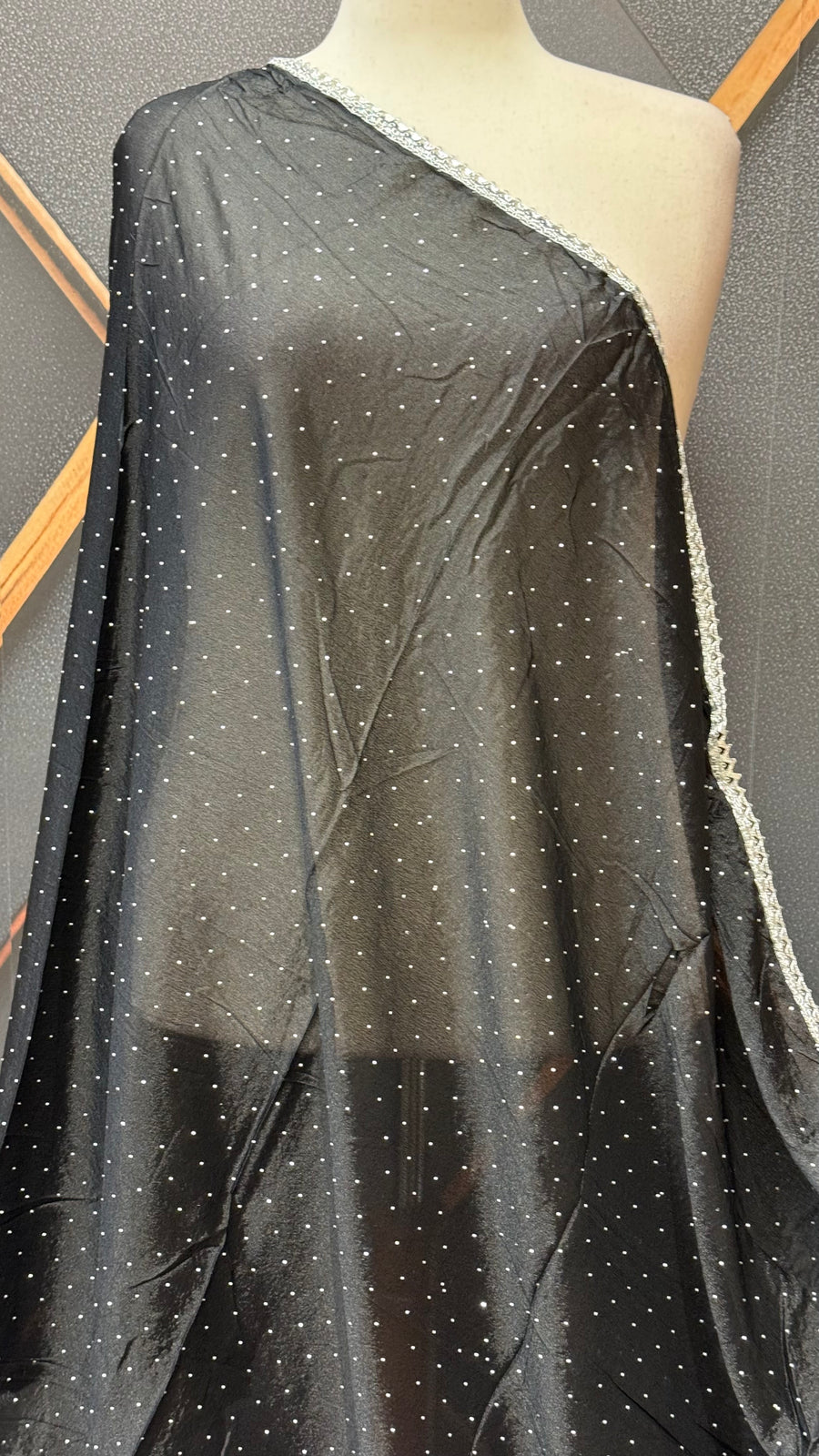 Satin Silk Dupattas with Silver Border