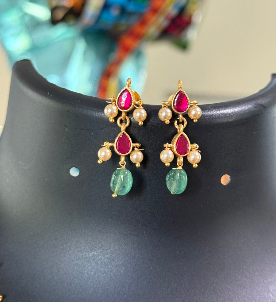 Jadau Kundan Simple Necklace set
