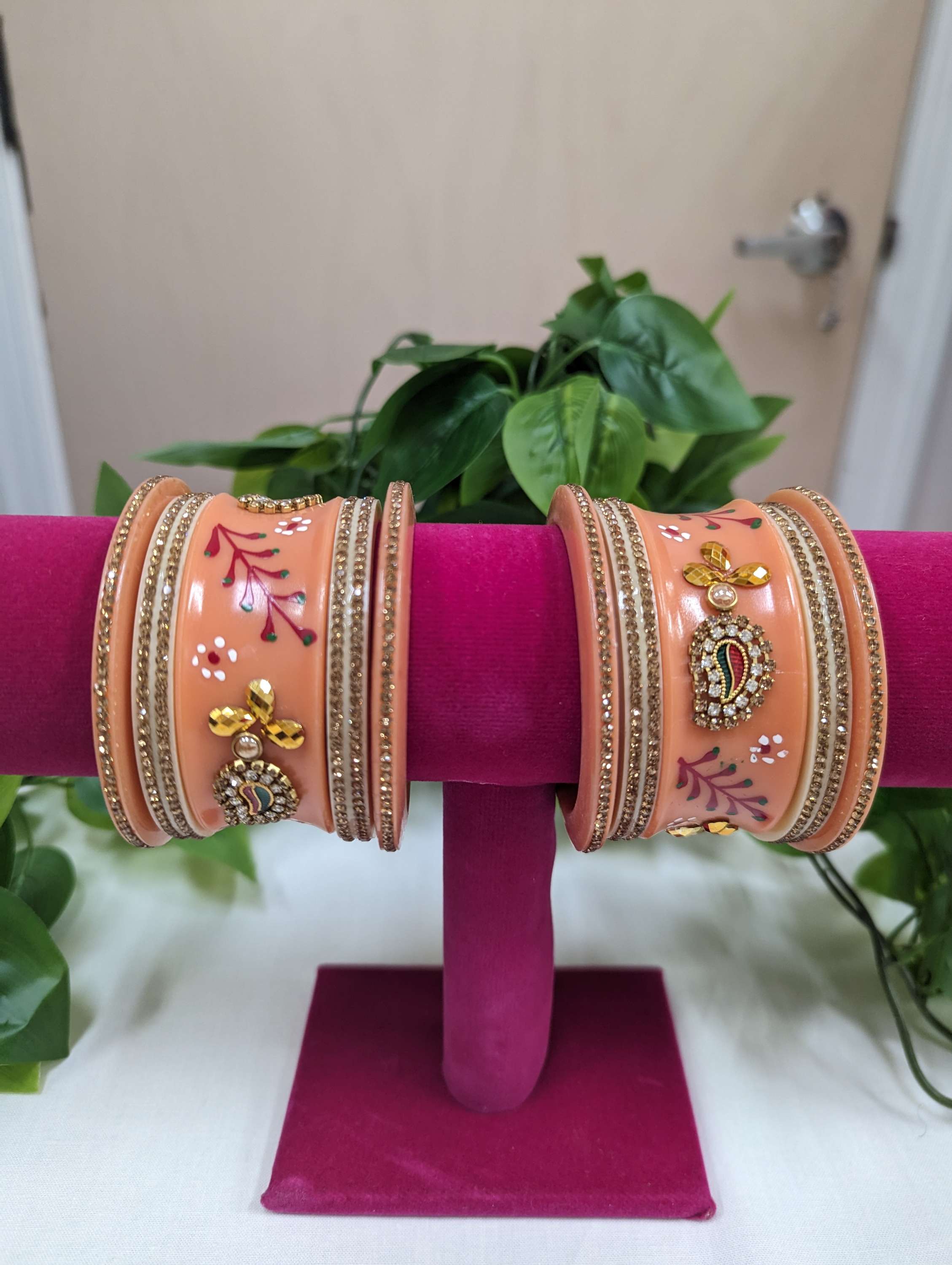 Bangles of India - Peach color Chooda image 0