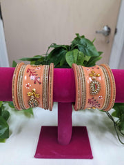 Bangles of India - Peach color Chooda