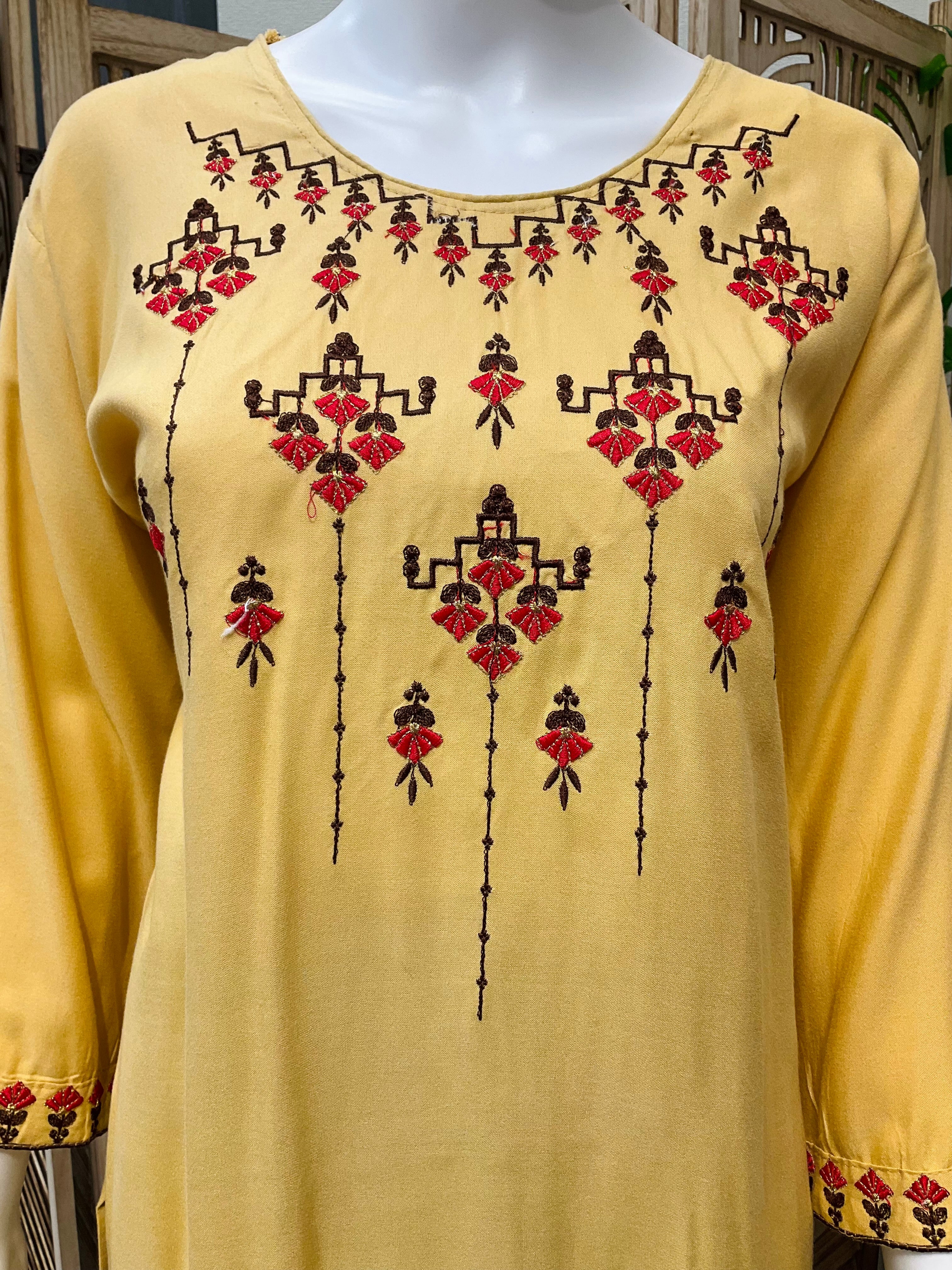 Rayon kurti with skirt and dupatta- Size 42/US M