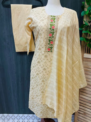 Plus Size 3-Piece Kurti Set - Elegant Ethnic Wear for Women