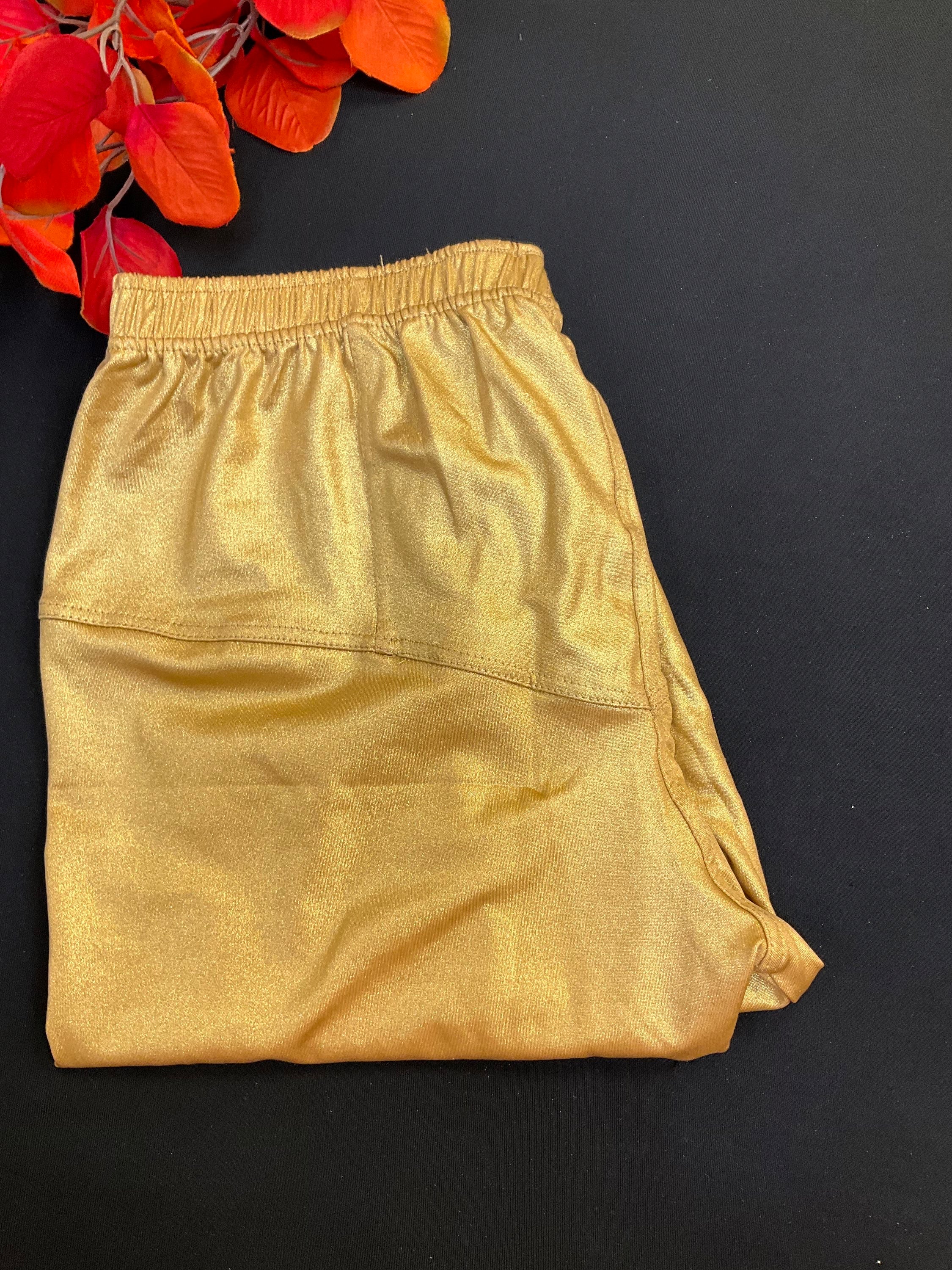 Shimmery Gold Stretchable Leggings  image 2