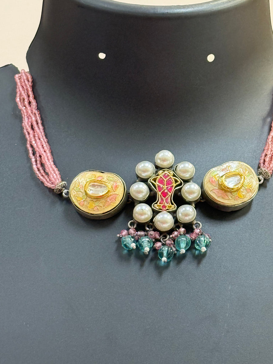 German Silver Kundan Choker