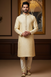Men’s Silk Jacquard Kurta Set