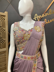 Lavender Ready to wear saree
