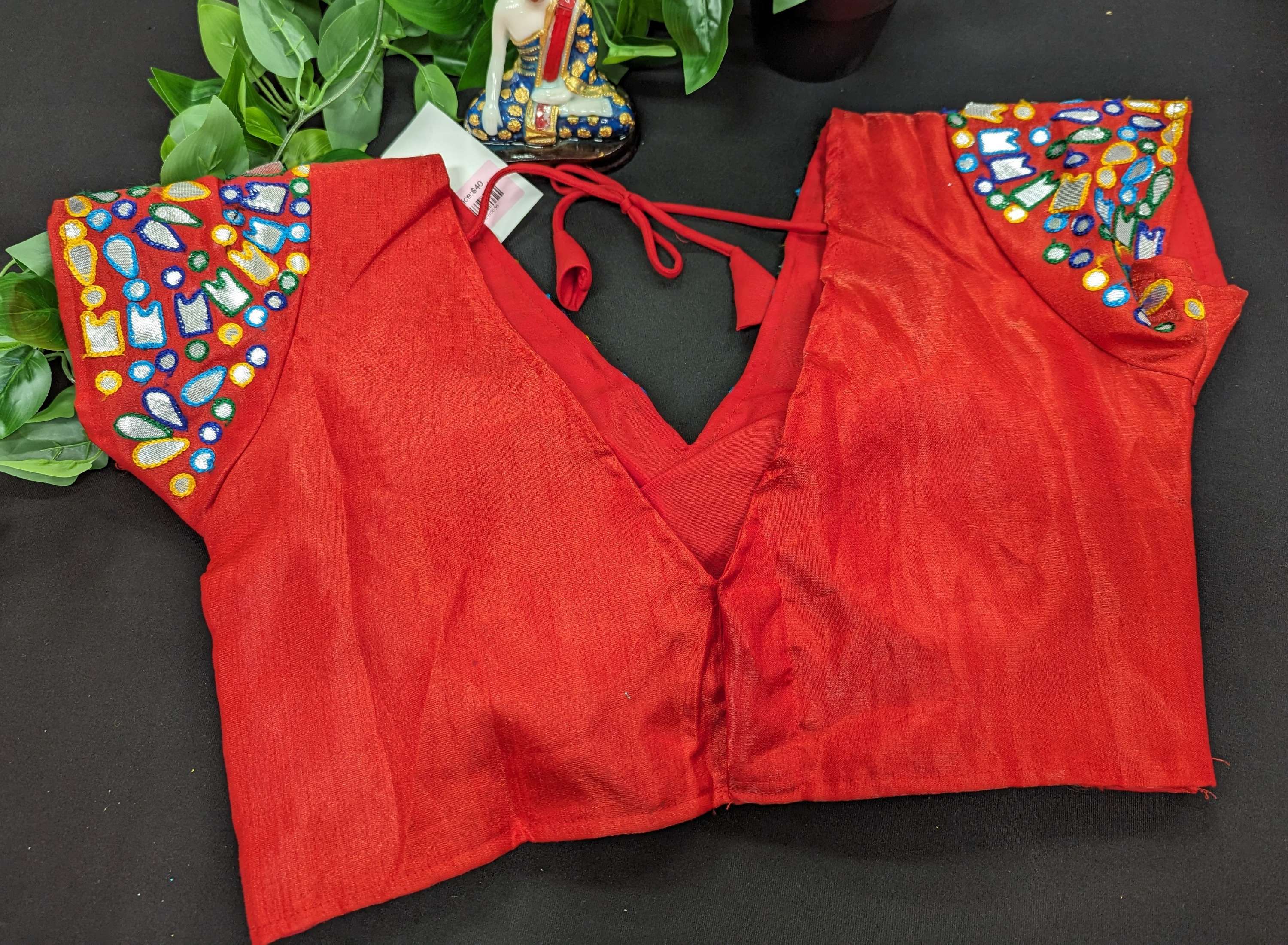 Blouses with Multicolor thread work image 4