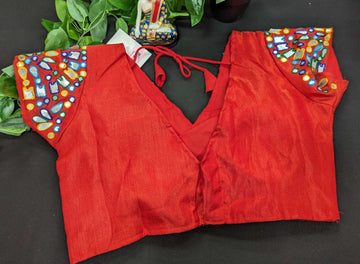 Size 38-Blouses with Multicolor thread work