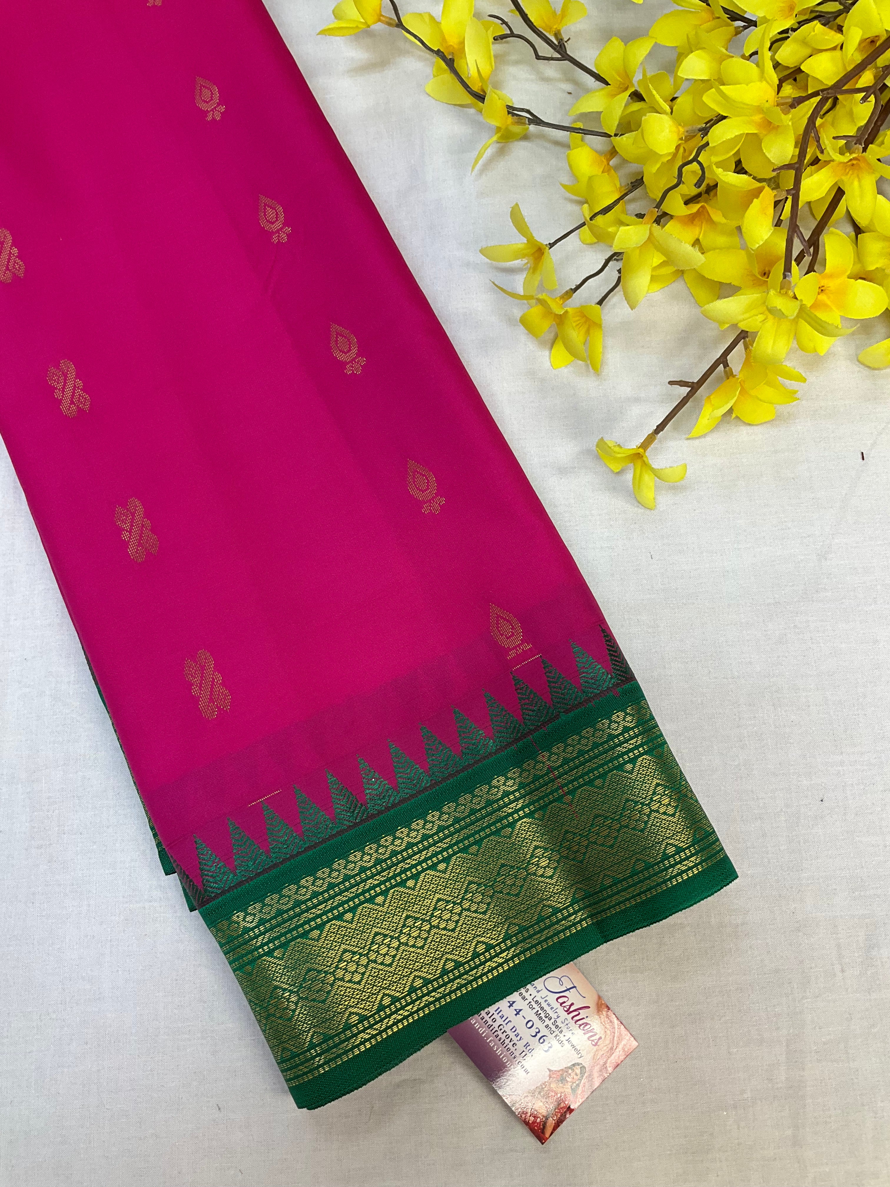 Pink Semi Silk Kanjeevaram Saree