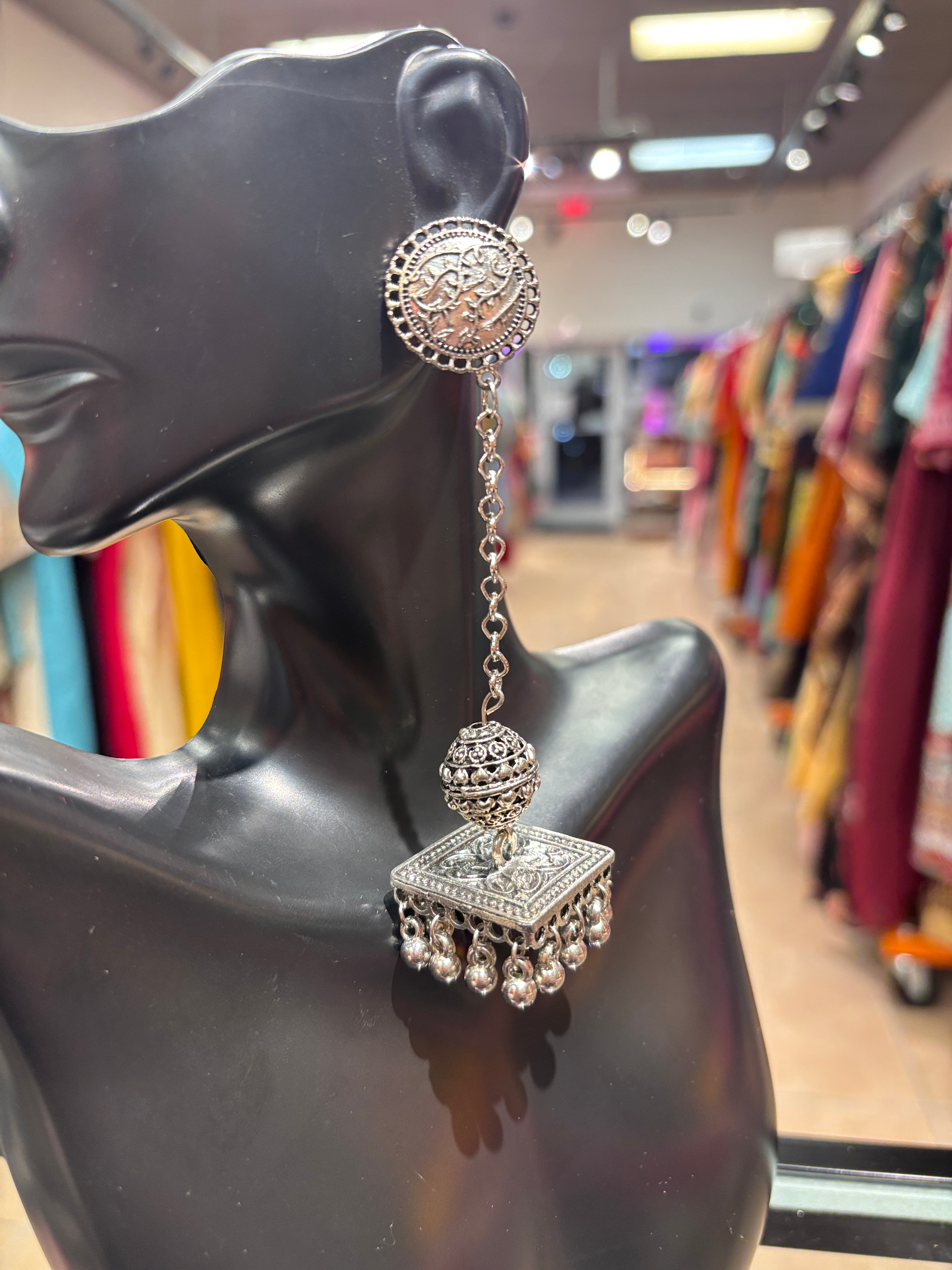 Unique Design - German Silver Earrings  image 1