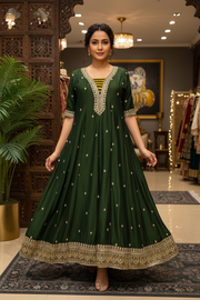 Plus Size Green Long Dress