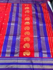 Red Paithani saree