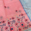 Super net saree with thread embroidery