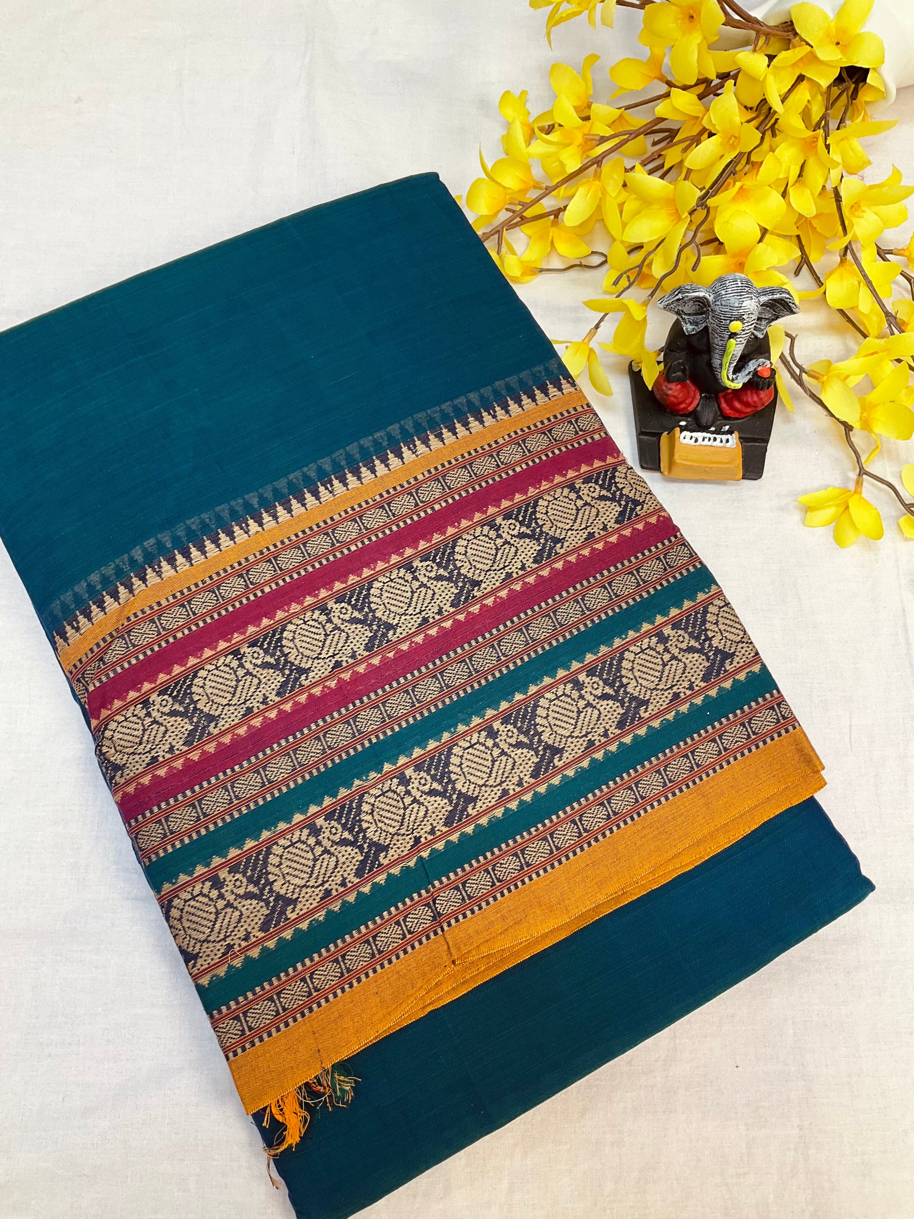 Narayanpet handloom saree in dual shade