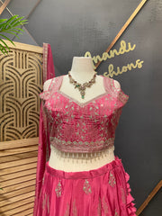 Pastel Pink Plus Size Lehenga Set
