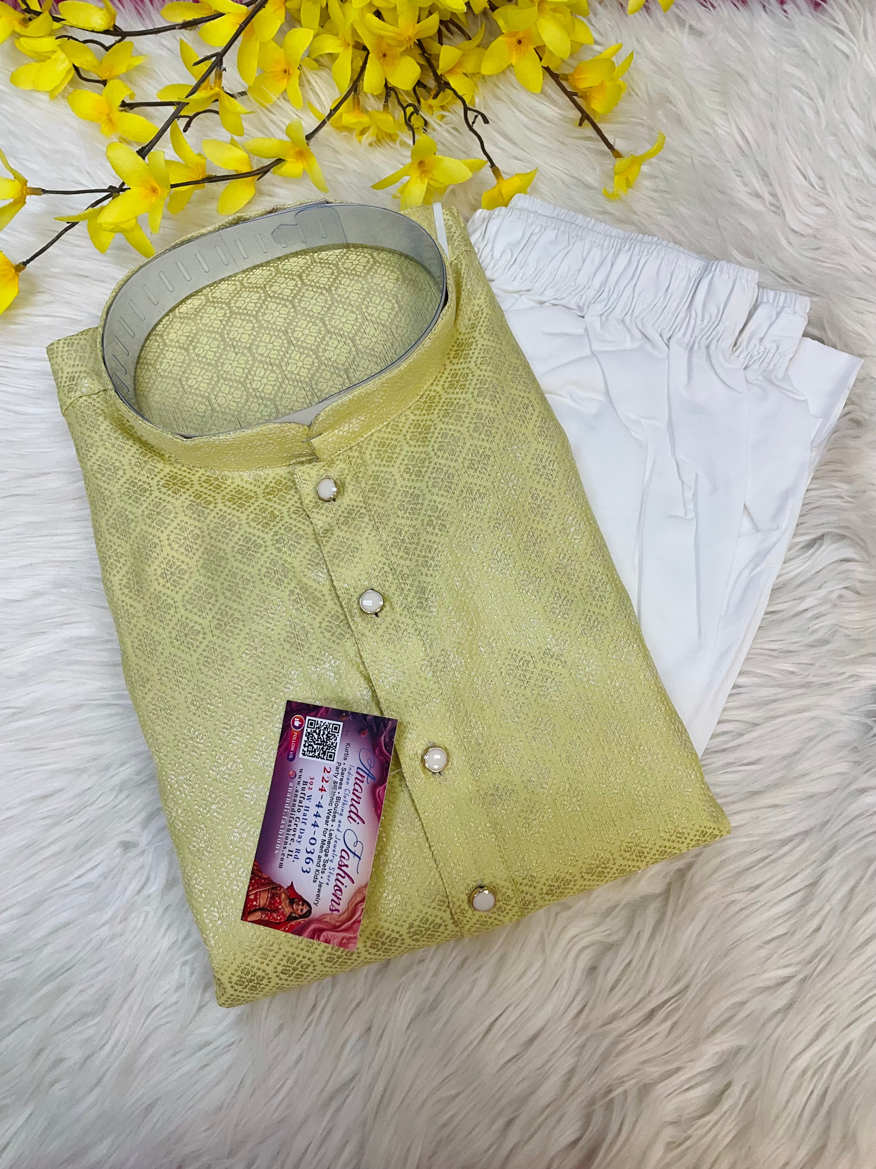 Light Green Mens kurta set