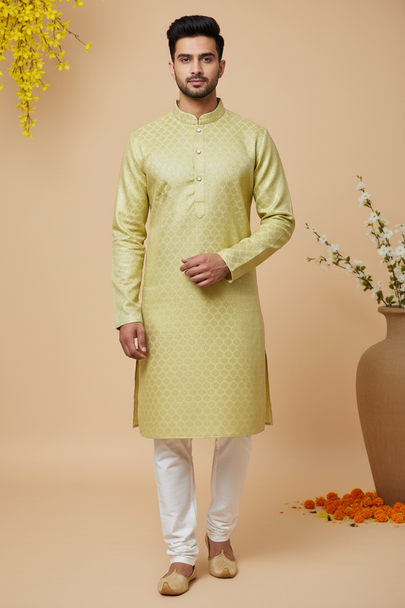Light Green Mens kurta set