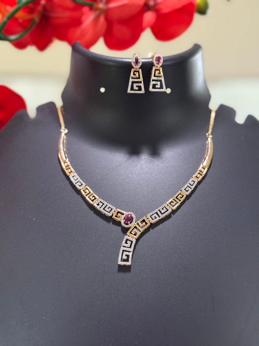 Rose Gold Necklace Set