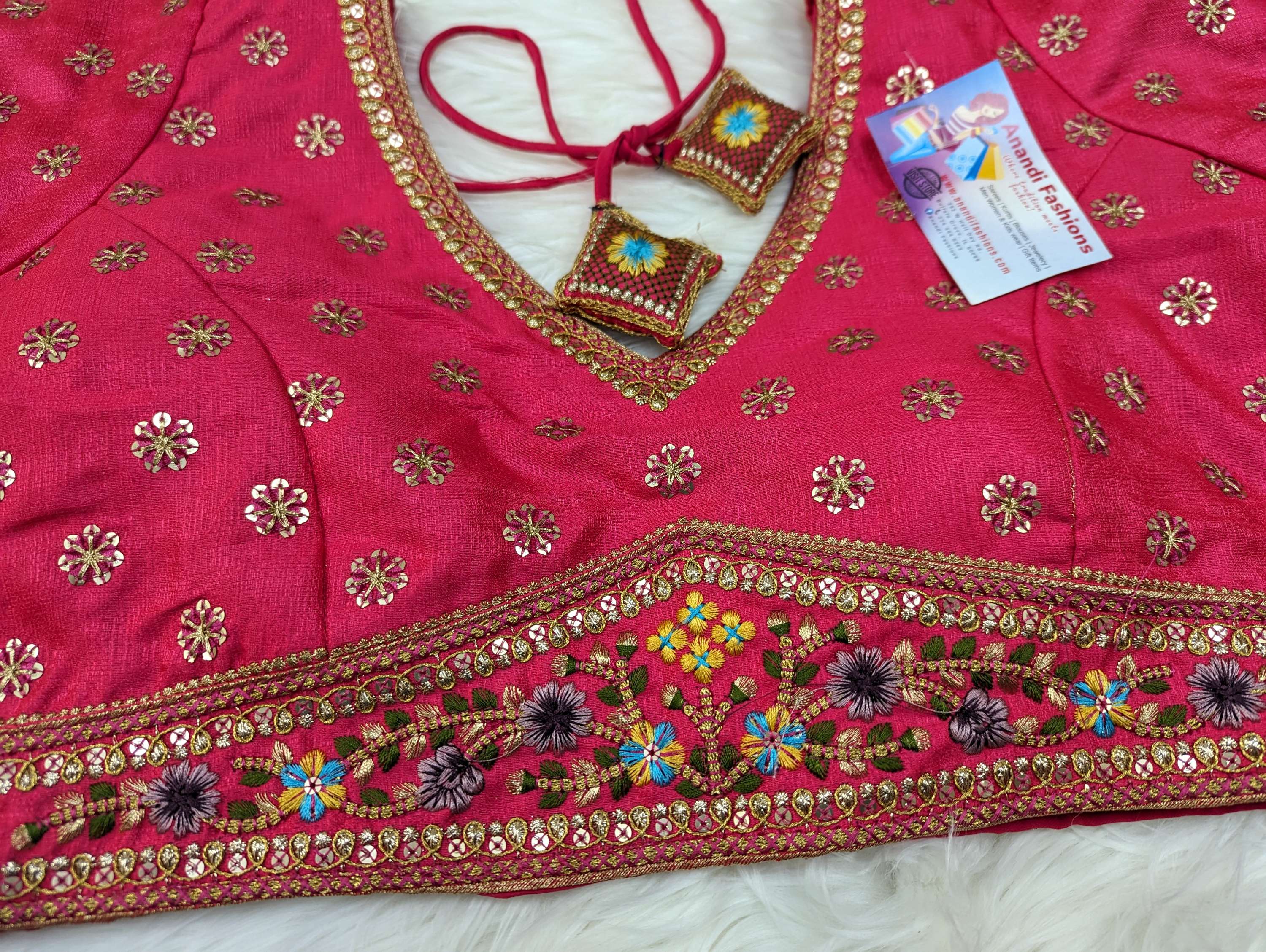 Raw Silk Work blouses size 42 image 5