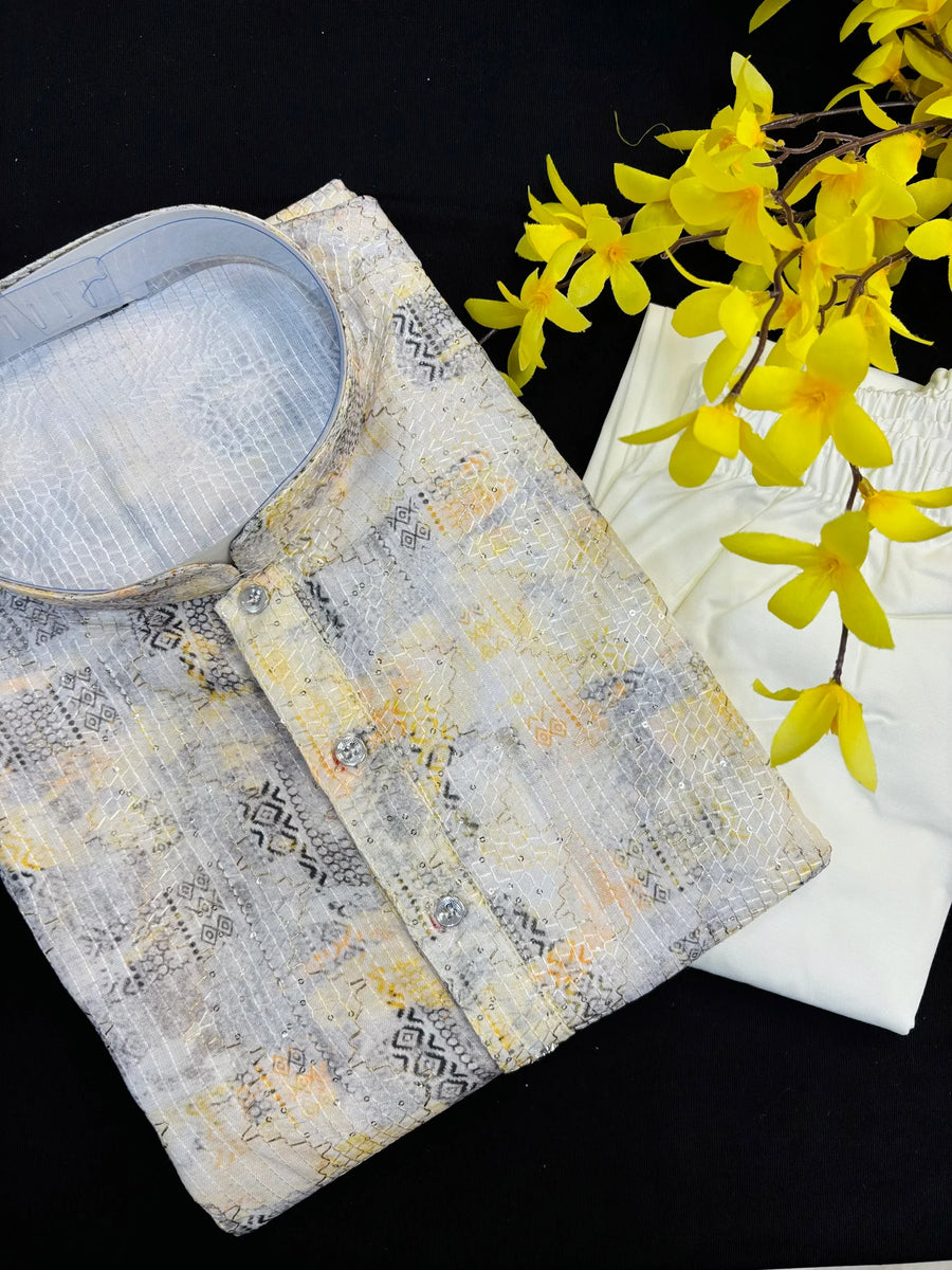 Digital Print Fancy Men’s Wear-Kurta Pajama set