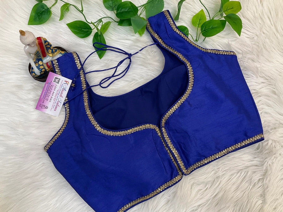Sleeveless Raw silk blouses