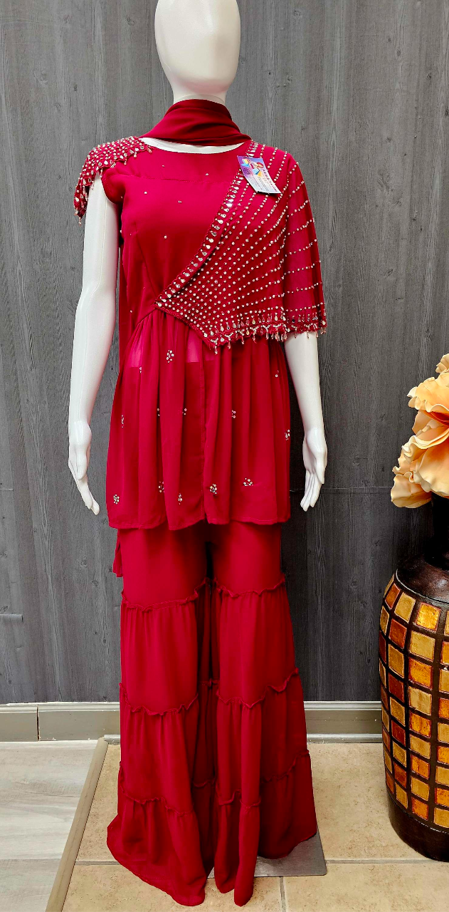 Size 38-Sharara Dress - Stunning Indian Party Wear Sharara Dresses image 0