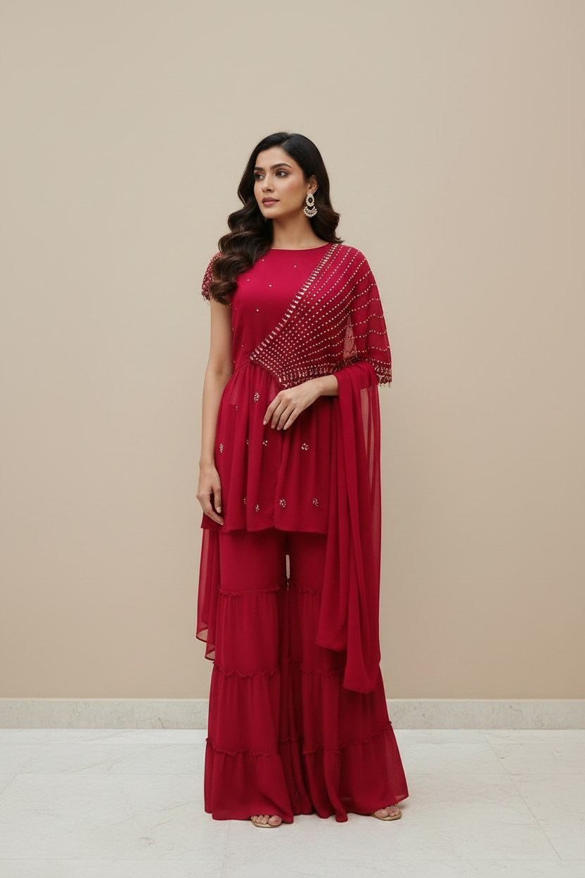 Sharara Dress Size 38 - Indian Party Wear with Embellishments