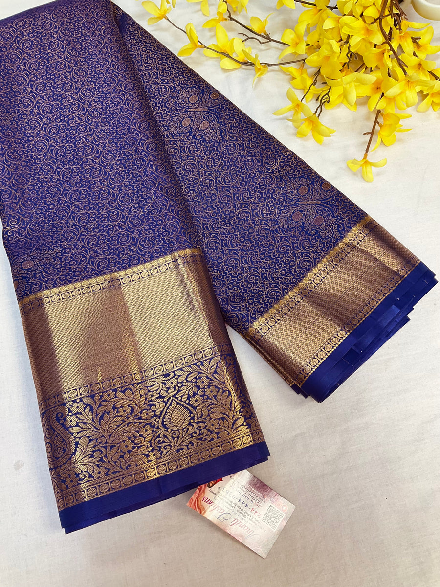 Purple Semi Silk Kanjeevaram Saree