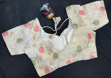 Half White - Front Opening Tissue Blouse