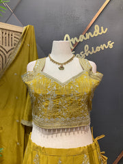 Pastel Gold Plus Size Lehenga Set