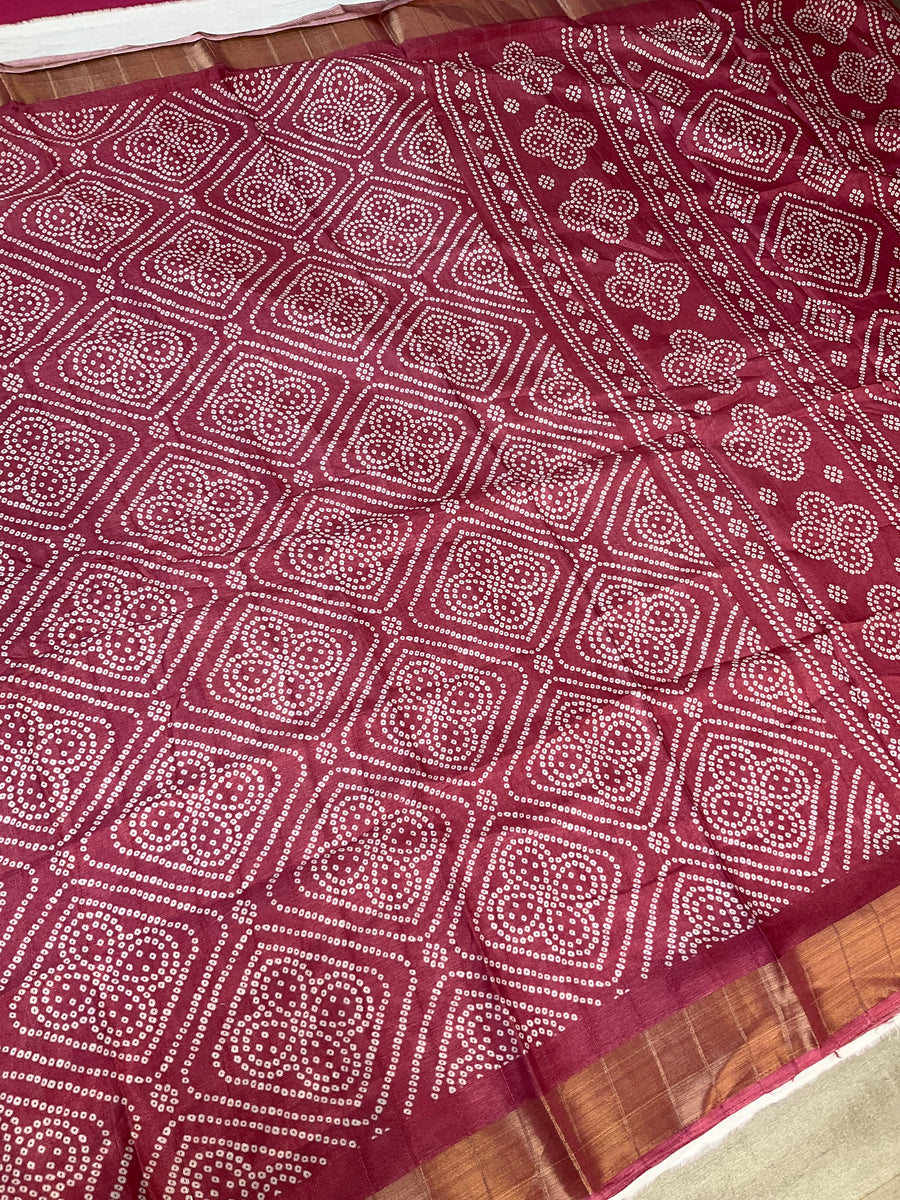 Saree with Bandhini Print